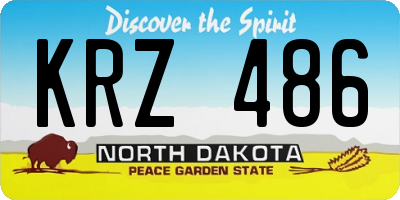 ND license plate KRZ486
