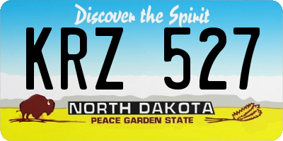 ND license plate KRZ527