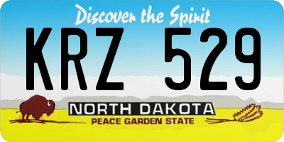 ND license plate KRZ529