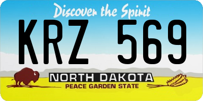ND license plate KRZ569