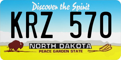 ND license plate KRZ570