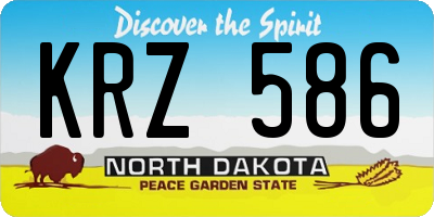 ND license plate KRZ586