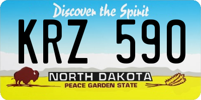 ND license plate KRZ590