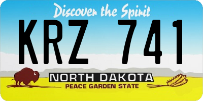 ND license plate KRZ741