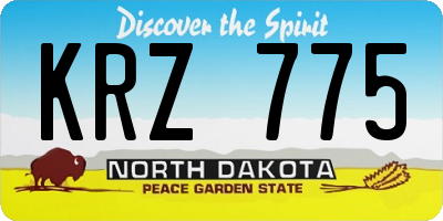 ND license plate KRZ775