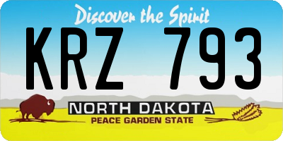 ND license plate KRZ793