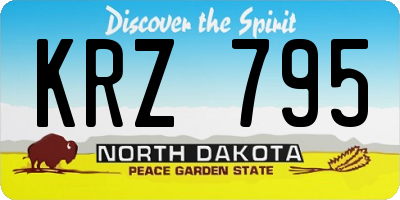 ND license plate KRZ795