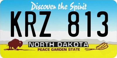 ND license plate KRZ813