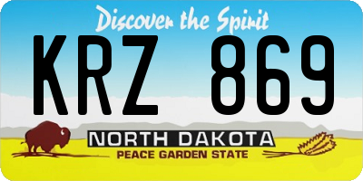 ND license plate KRZ869