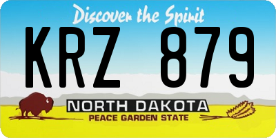 ND license plate KRZ879