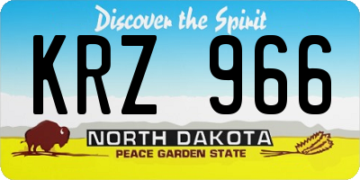 ND license plate KRZ966