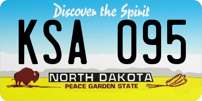 ND license plate KSA095