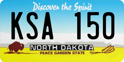 ND license plate KSA150