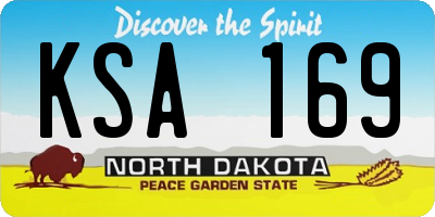 ND license plate KSA169