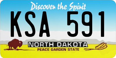 ND license plate KSA591