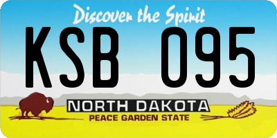 ND license plate KSB095