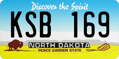 ND license plate KSB169