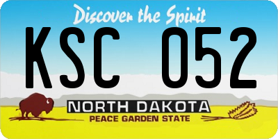 ND license plate KSC052