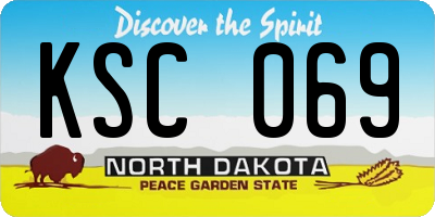 ND license plate KSC069