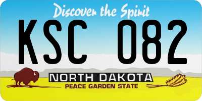 ND license plate KSC082