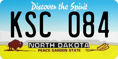 ND license plate KSC084