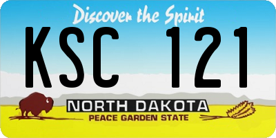 ND license plate KSC121