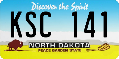 ND license plate KSC141