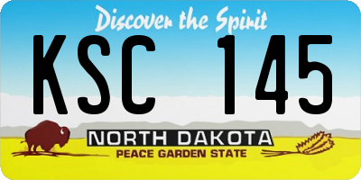 ND license plate KSC145