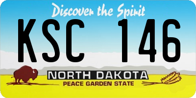 ND license plate KSC146