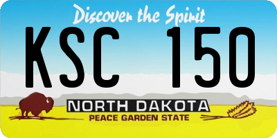 ND license plate KSC150