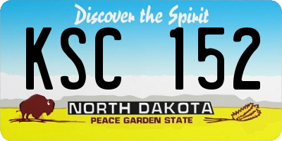 ND license plate KSC152