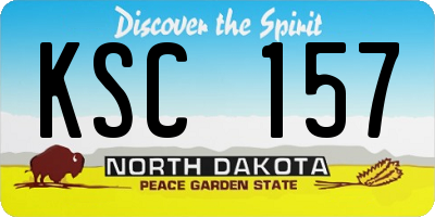 ND license plate KSC157