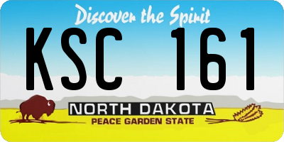 ND license plate KSC161
