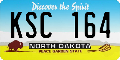 ND license plate KSC164