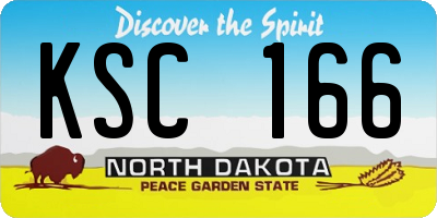 ND license plate KSC166