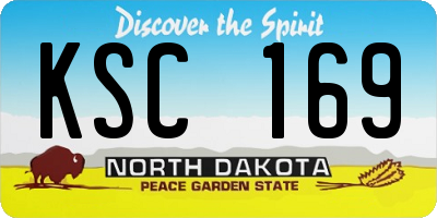 ND license plate KSC169