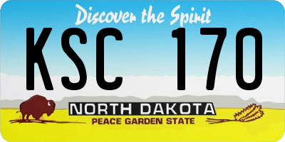 ND license plate KSC170