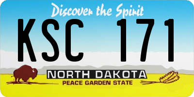 ND license plate KSC171