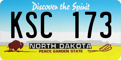 ND license plate KSC173