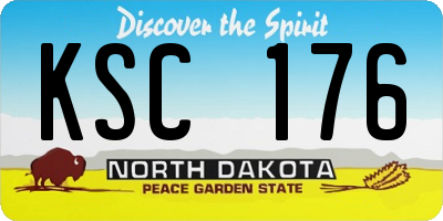 ND license plate KSC176