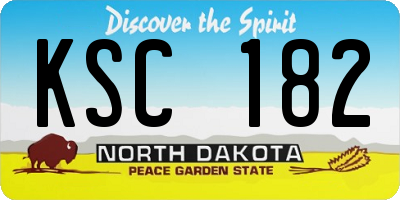 ND license plate KSC182