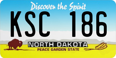 ND license plate KSC186