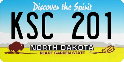 ND license plate KSC201