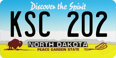 ND license plate KSC202