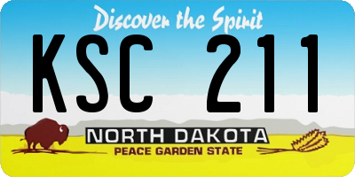 ND license plate KSC211