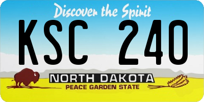 ND license plate KSC240