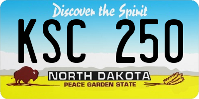 ND license plate KSC250