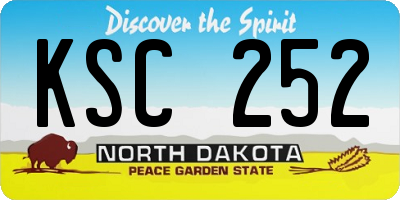 ND license plate KSC252