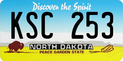 ND license plate KSC253