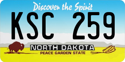 ND license plate KSC259